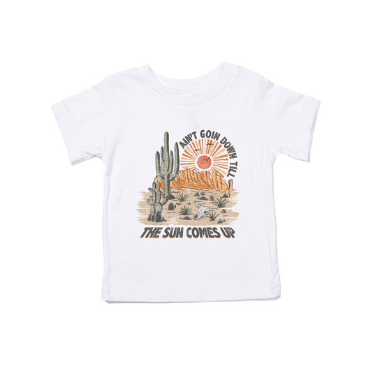 Aint Goin Down Till The Sun Comes Up - Kids Tee (White)