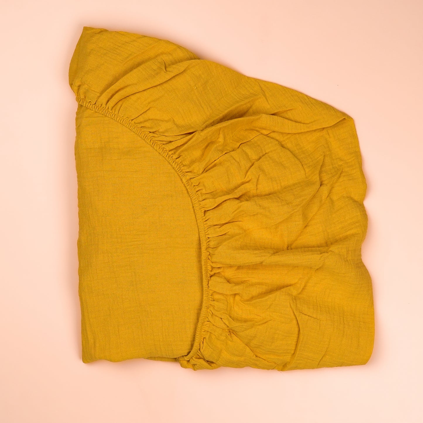 Mustard Cotton Gauze Muslin Crib Sheet