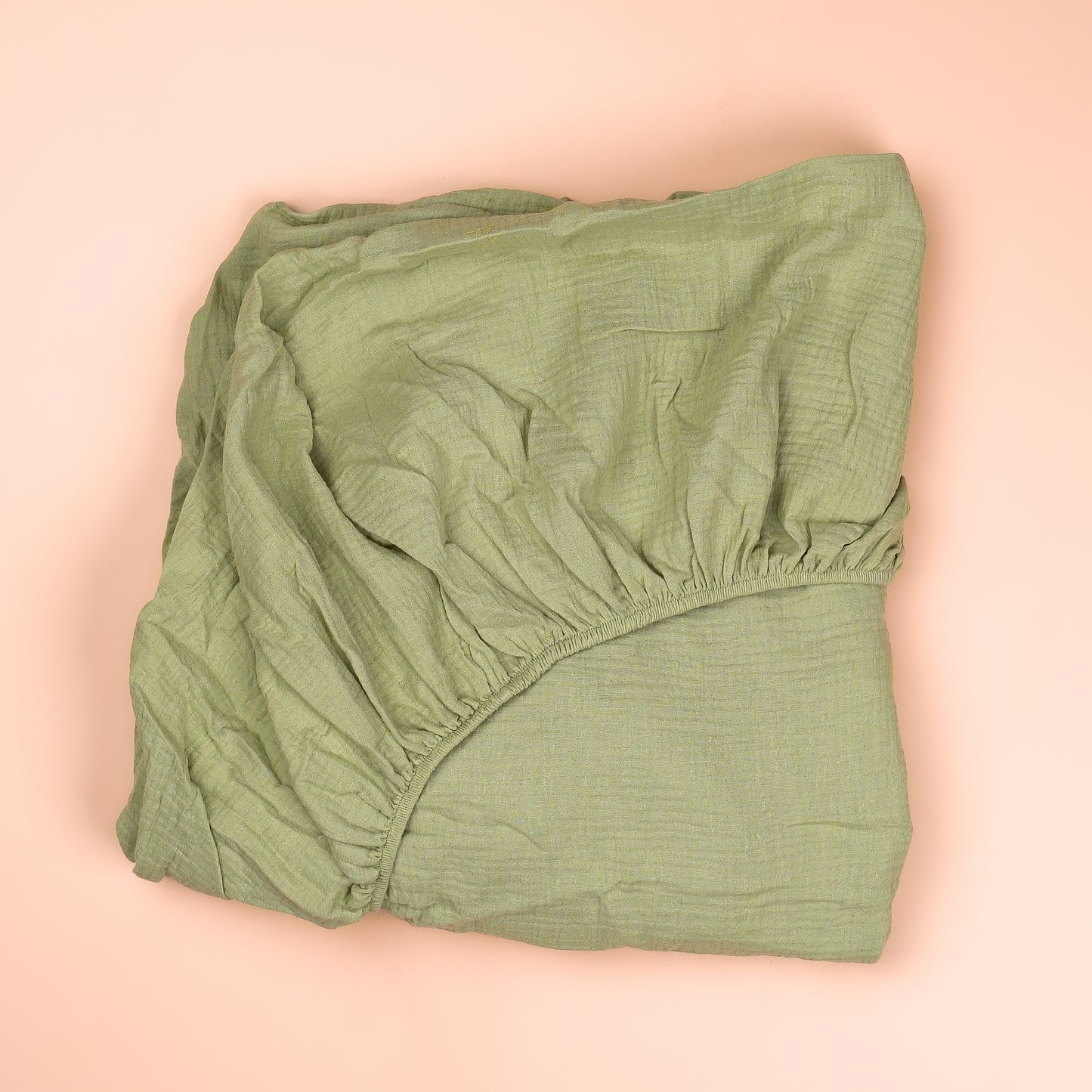 Sage Green Cotton Gauze Muslin Crib Sheet