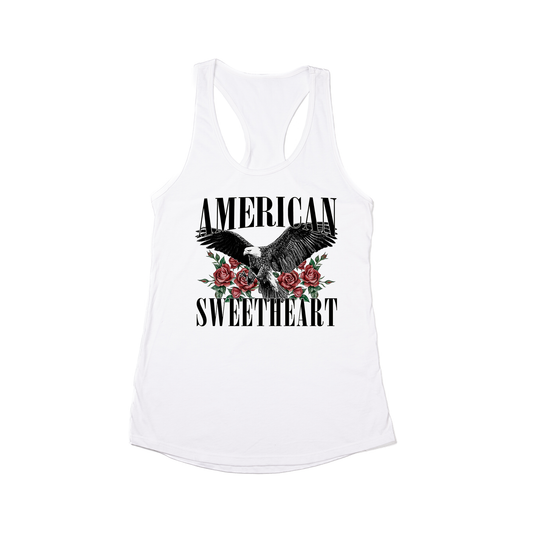 American Sweetheart (Graphic) - Women's Racerback Tank Top (White)