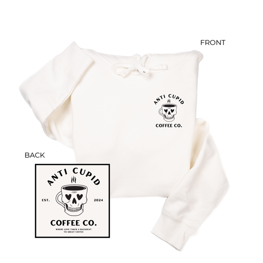 Anti Cupid Coffee Co. (Front, Back) - Hoodie (Creme)