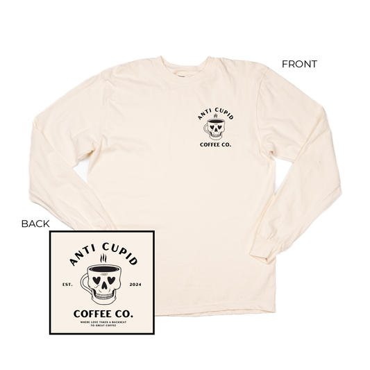 Anti Cupid Coffee Co. (Front, Back) - Tee (Vintage Natural, Long Sleeve)