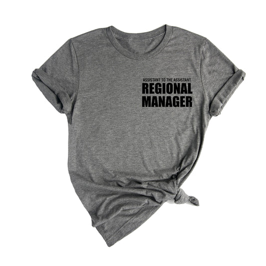 Assistant to the Assistant Regional Manager (Pocket, Black) - Tee (Gray)