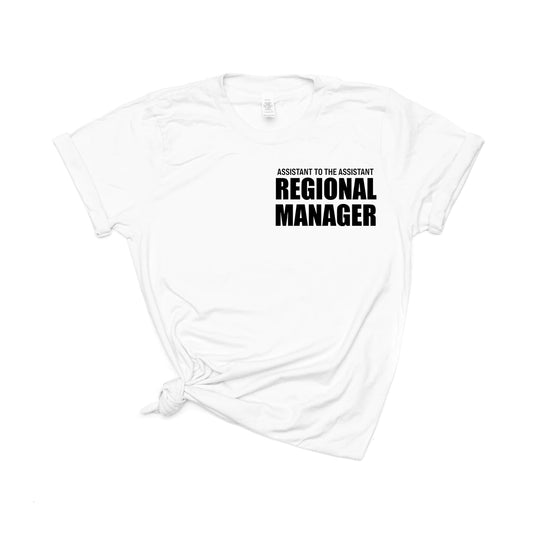 Assistant to the Assistant Regional Manager (Pocket, Black) - Tee (White)