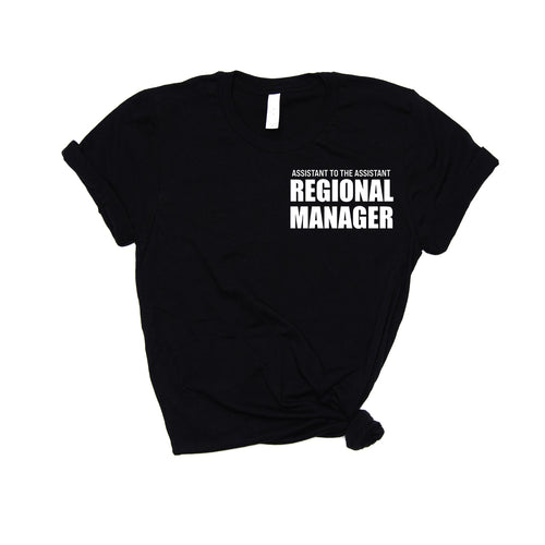 Assistant to the Assistant Regional Manager (Pocket, White) - Tee (Black)