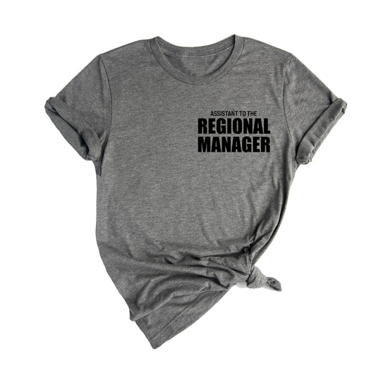 Assistant to the Regional Manager (Pocket, Black) - Tee (Gray)