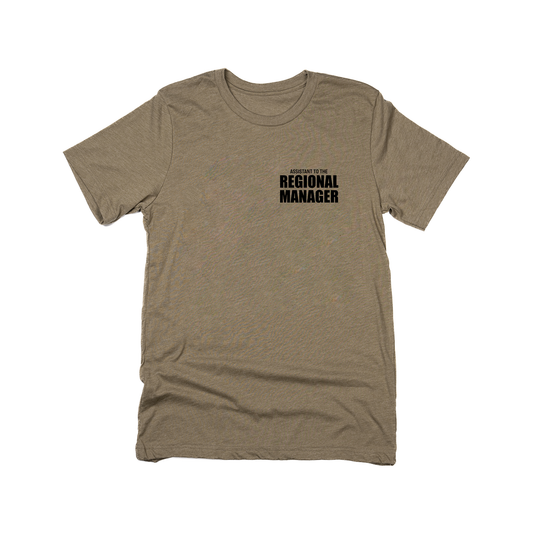 Assistant to the Regional Manager (Pocket, Black) - Tee (Olive)