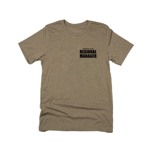 Assistant to the Regional Manager (Pocket, Black) - Tee (Olive)