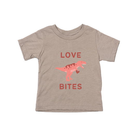 Love Bites (Dino Version) - Kids Tee (Pale Moss)