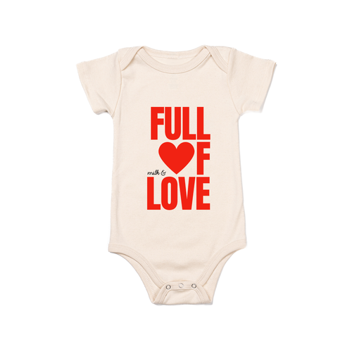 Full of (Milk &) Love - Bodysuit (Natural, Short Sleeve)