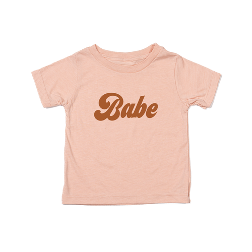 Babe (Retro, Rust) - Kids Tee (Peach)