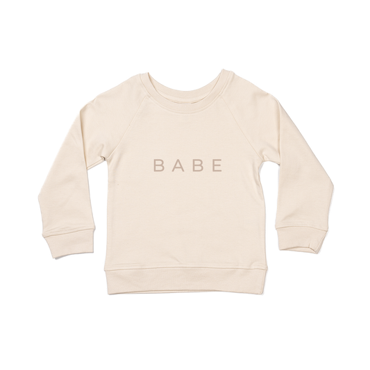 Babe (Tan Minimal) - Kids Pullover (Natural)