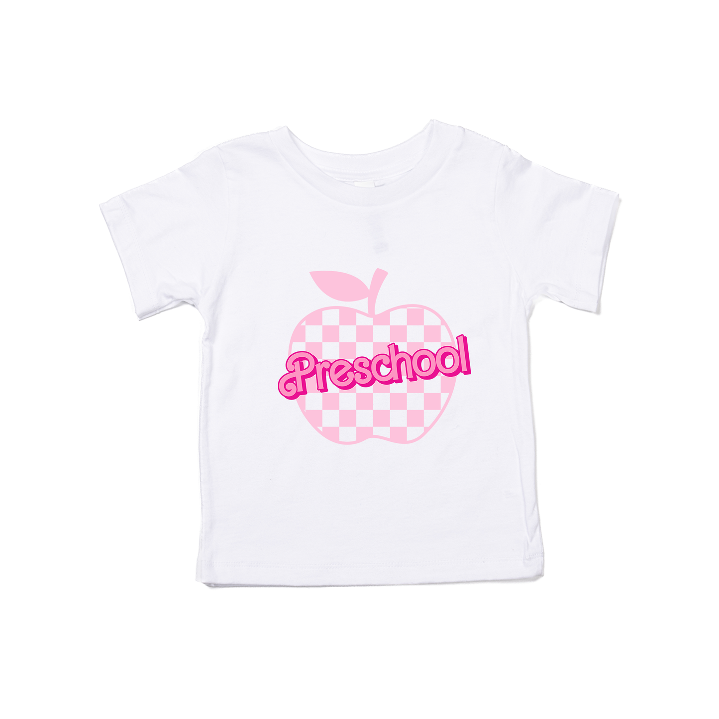 Checkered Apple Pick your Grade - Kids Tee (White)