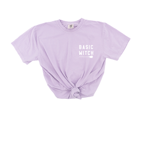 Basic Witch (White) - Tee (Pale Purple)