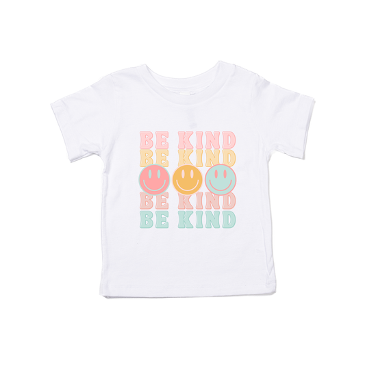 Be Kind Smilies - Kids Tee (White)