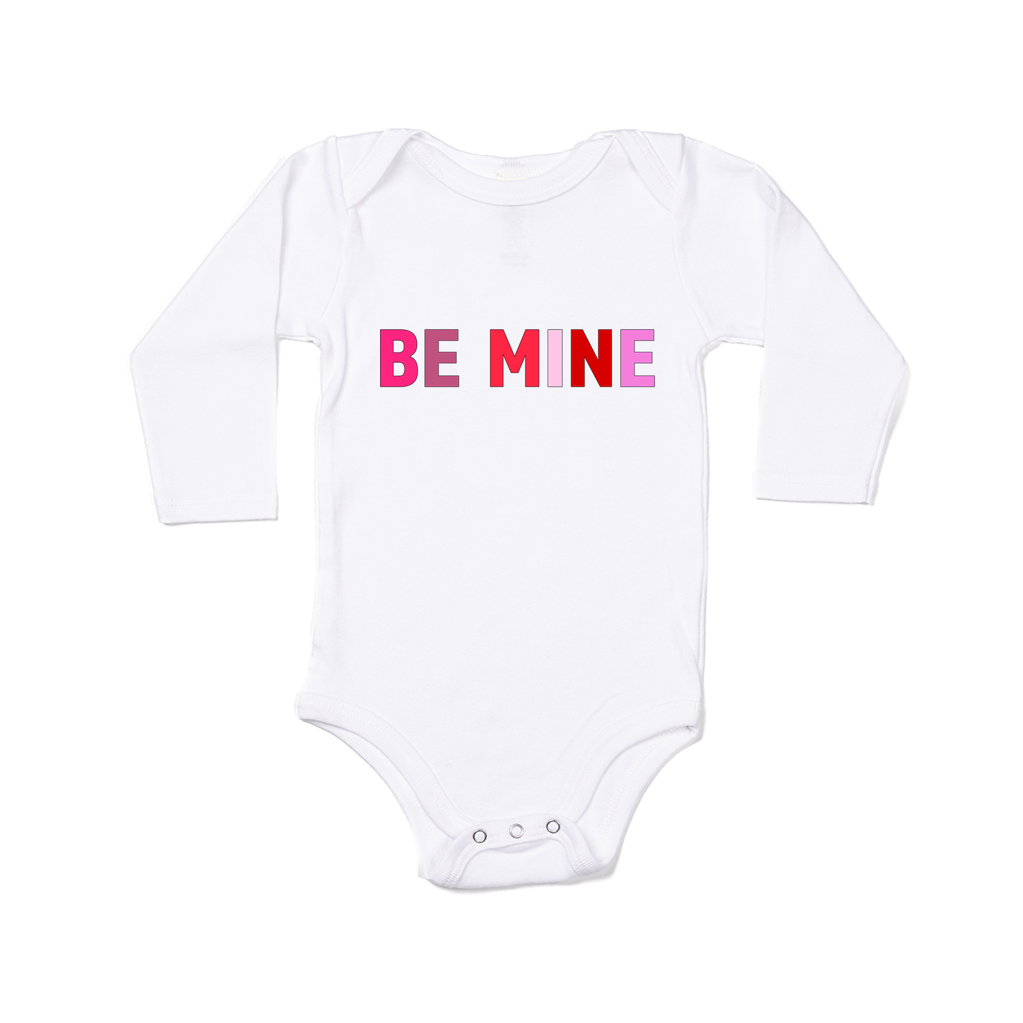 BE MINE - Bodysuit (White, Long Sleeve)