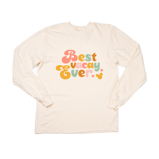 Best Vacay Ever (Multicolor) - Tee (Vintage Natural, Long Sleeve)