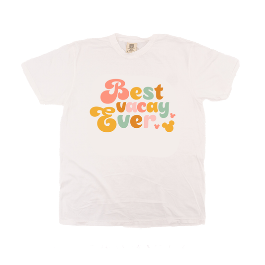 Best Vacay Ever (Multicolor) - Tee (Vintage White, Short Sleeve)