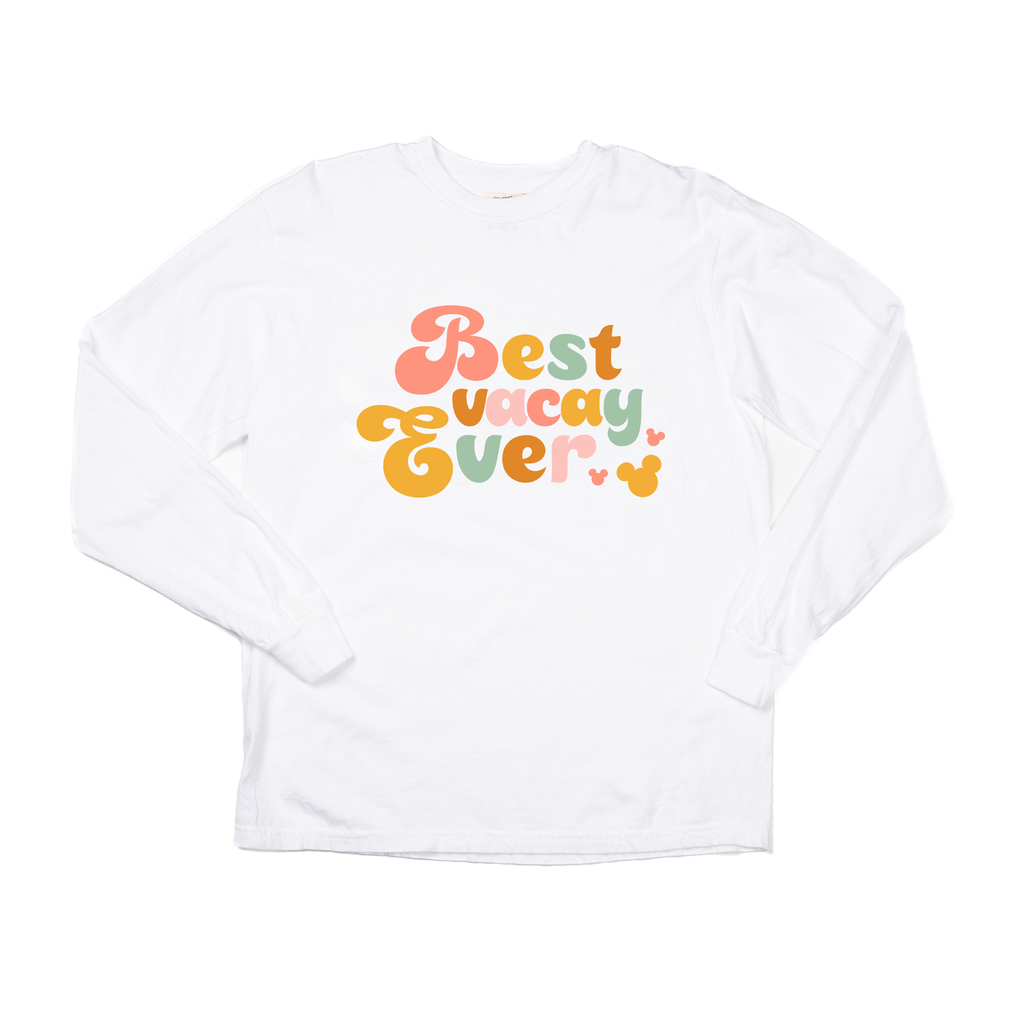 Best Vacay Ever (Multicolor) - Tee (Vintage White, Long Sleeve)
