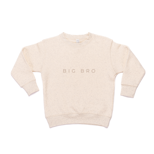 Big Bro (Tan Minimal) - Kids Sweatshirt (Heather Natural)
