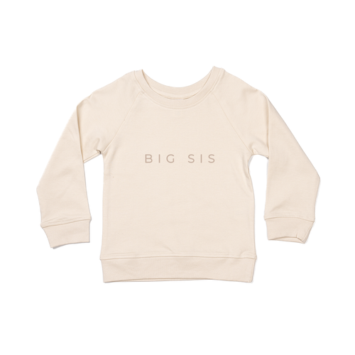 Big Sis (Tan Minimal) - Kids Pullover (Natural)