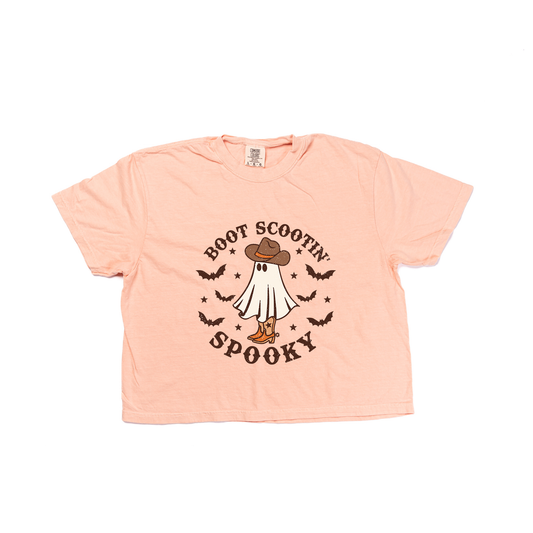 Boot Scootin' Spooky - Cropped Tee (Peach)