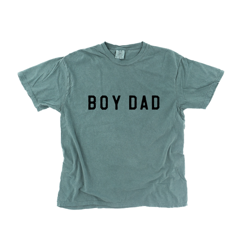 Boy Dad® (Across Front, Black) - Tee (Blue Spruce)
