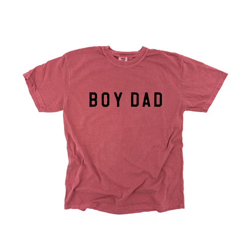 Boy Dad® (Across Front, Black) - Tee (Brick)