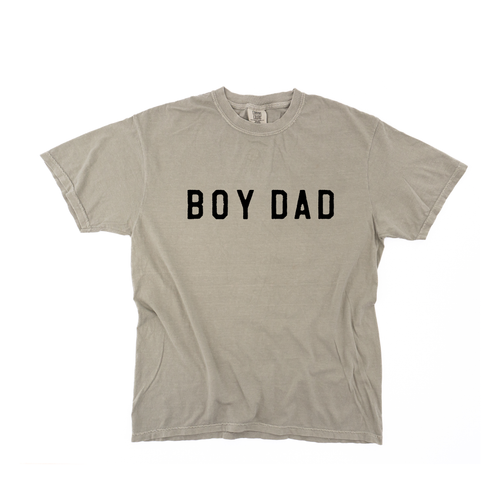 Boy Dad® (Across Front, Black) - Tee (Sandstone)
