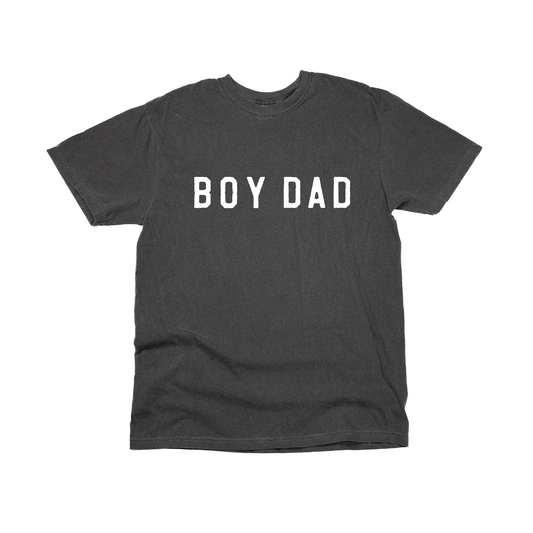 Boy Dad® (Across Front, White) - Tee (Smoke)