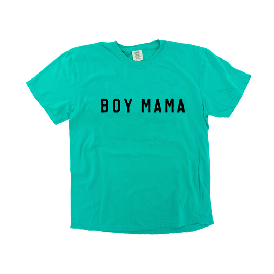 Boy Mama (Across Front, Black) - Tee (Island Green)