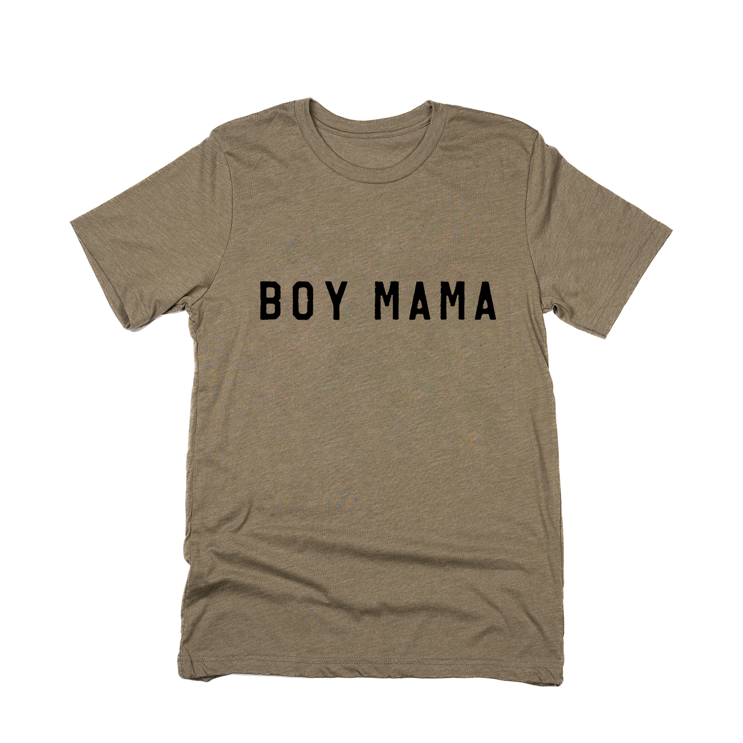 Boy Mama (Across Front, Black) - Tee (Olive)