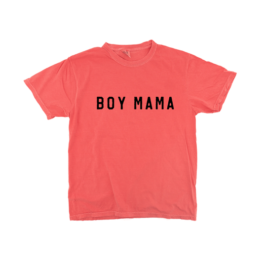 Boy Mama (Across Front, Black) - Tee (Watermelon)