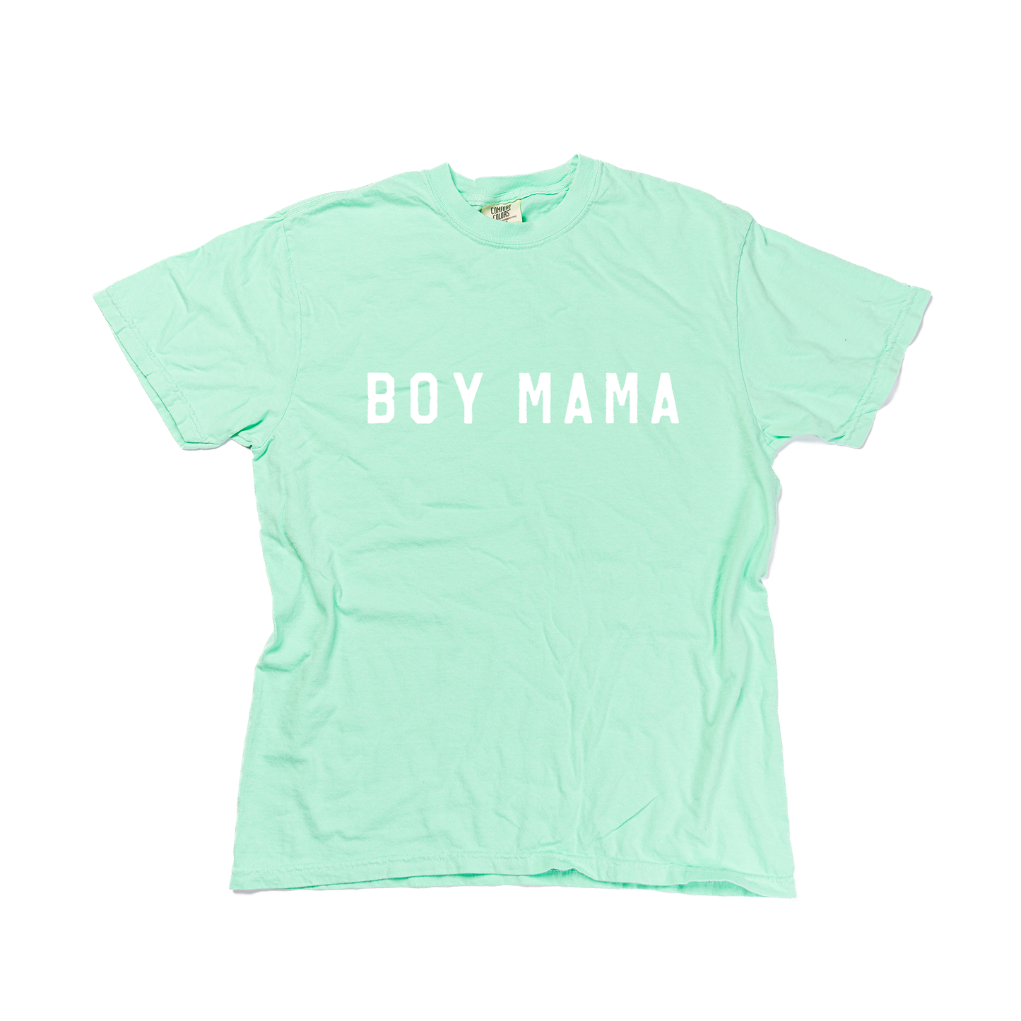 Boy Mama (Across Front, White) - Tee (Island Reef)
