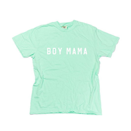 Boy Mama (Across Front, White) - Tee (Island Reef)