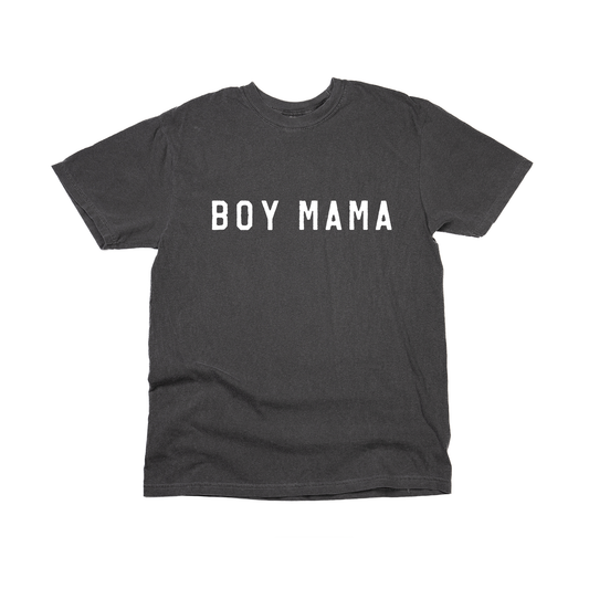Boy Mama (Across Front, White) - Tee (Smoke)