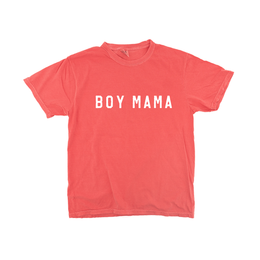Boy Mama (Across Front, White) - Tee (Watermelon)