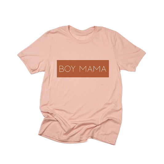 Boy Mama (Boxed Collection, Rust Box/White Text) - Tee (Peach)