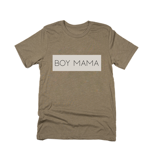 Boy Mama (Boxed Collection, Stone Box/Black Text) - Tee (Olive)