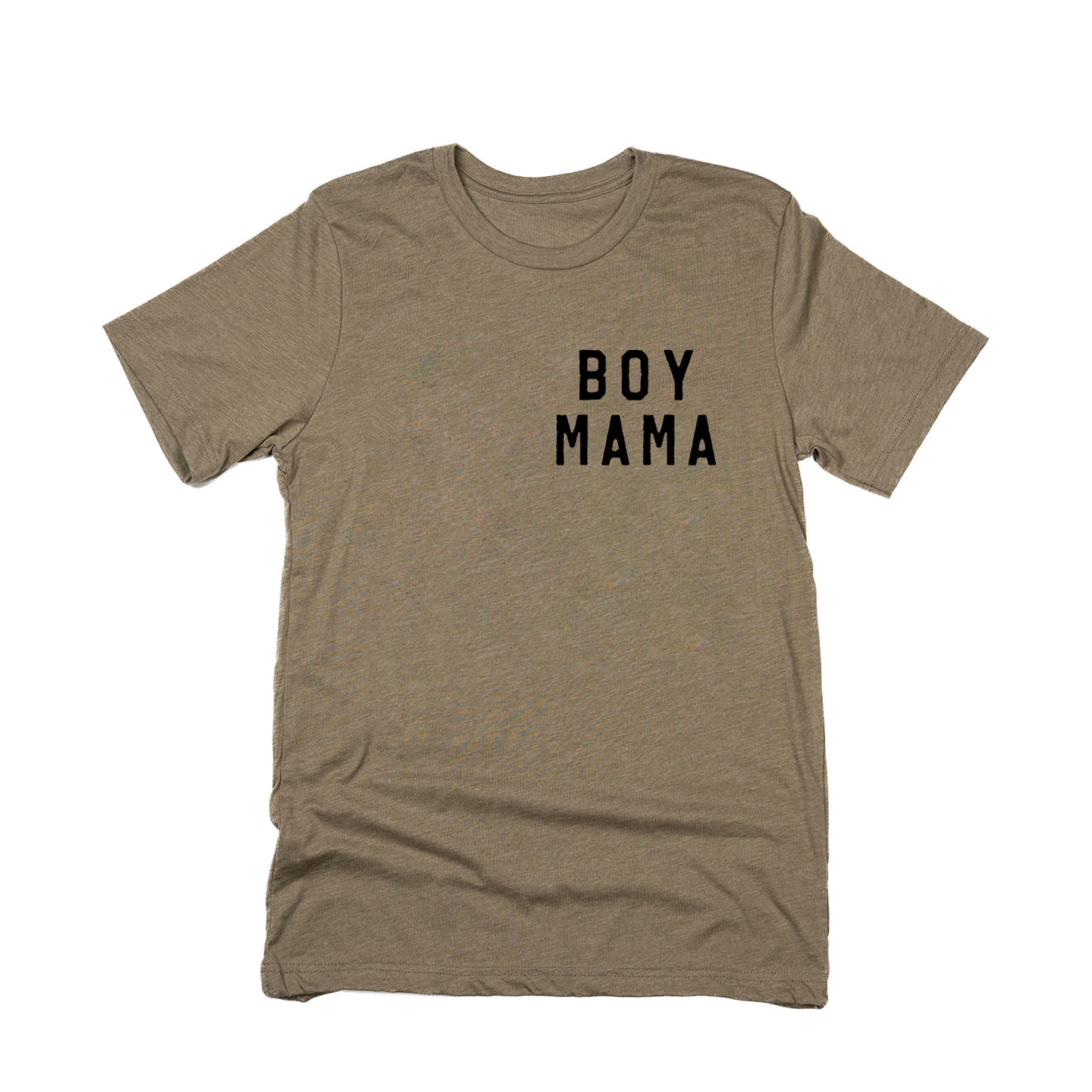 Boy Mama (Pocket, Black) - Tee (Olive)