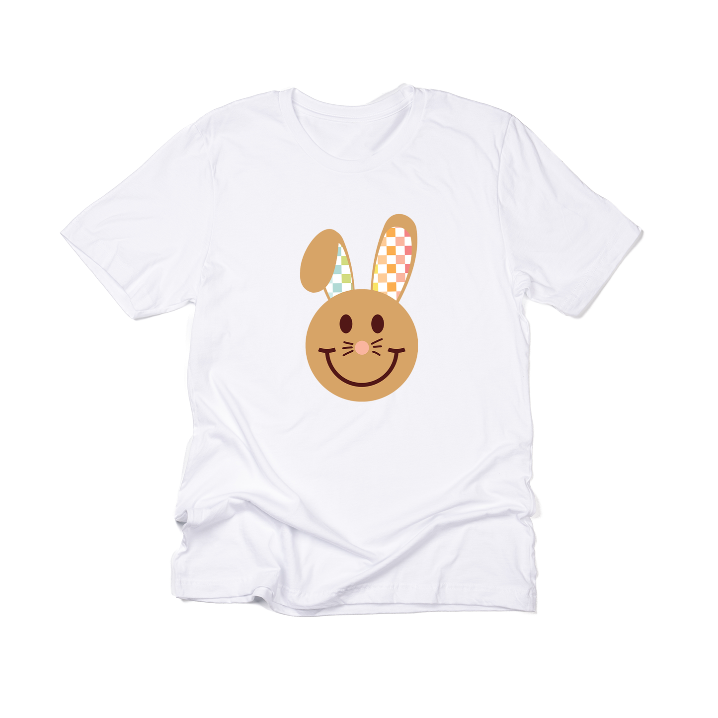 Bunny Smiley (Across Front) - Tee (White)