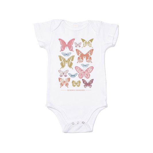 Butterfly Collection - Bodysuit (White, Short Sleeve)
