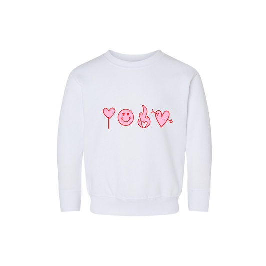 V-Day Things - Kids Sweatshirt (White)