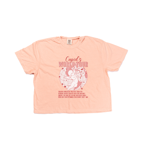 Cupid's World Tour - Cropped Tee (Peach)