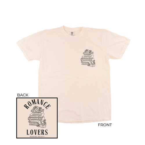 Romance Lovers Reading Society (Pocket & Back) - Tee (Vintage Natural, Short Sleeve)