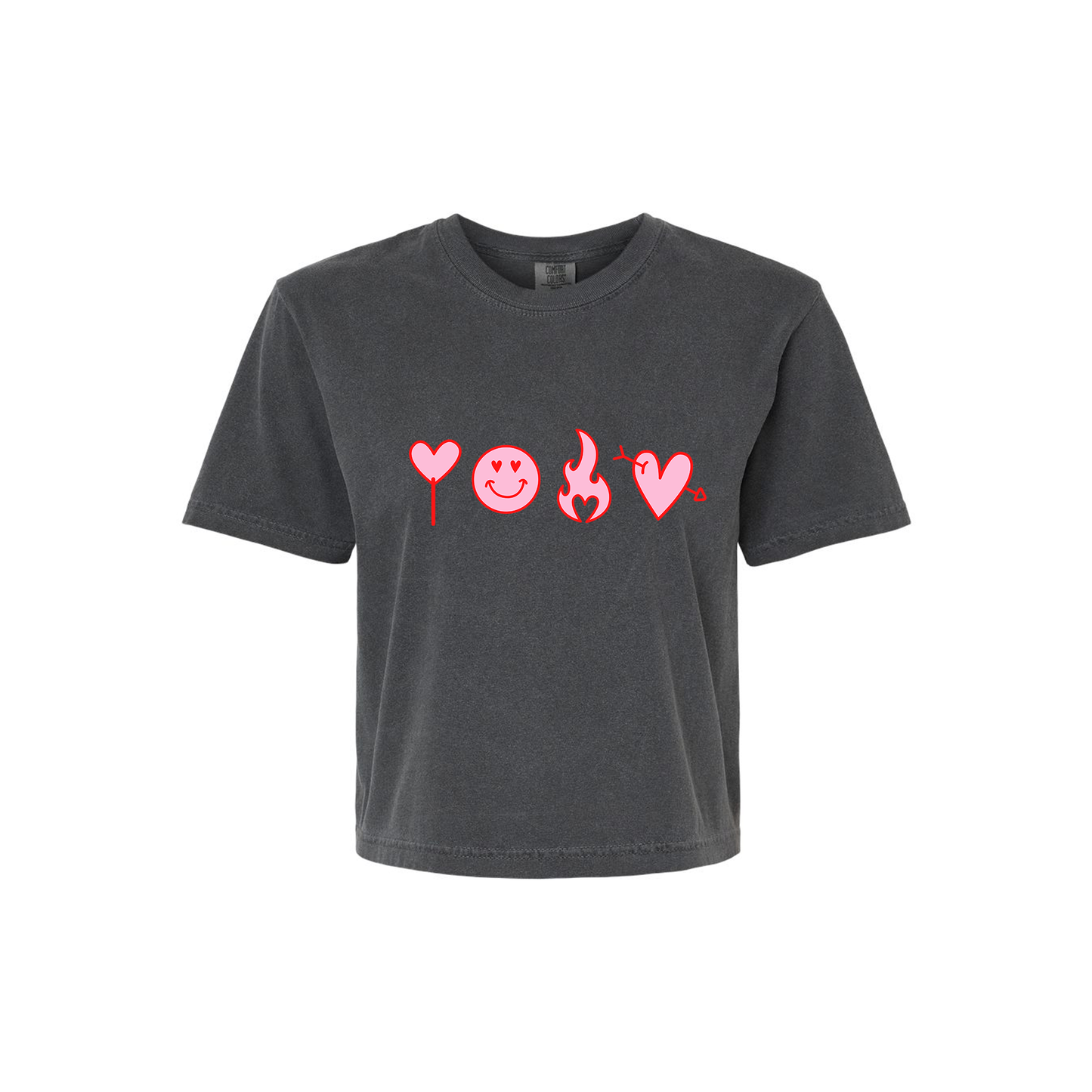 V-Day Things - Cropped Tee (Smoke)