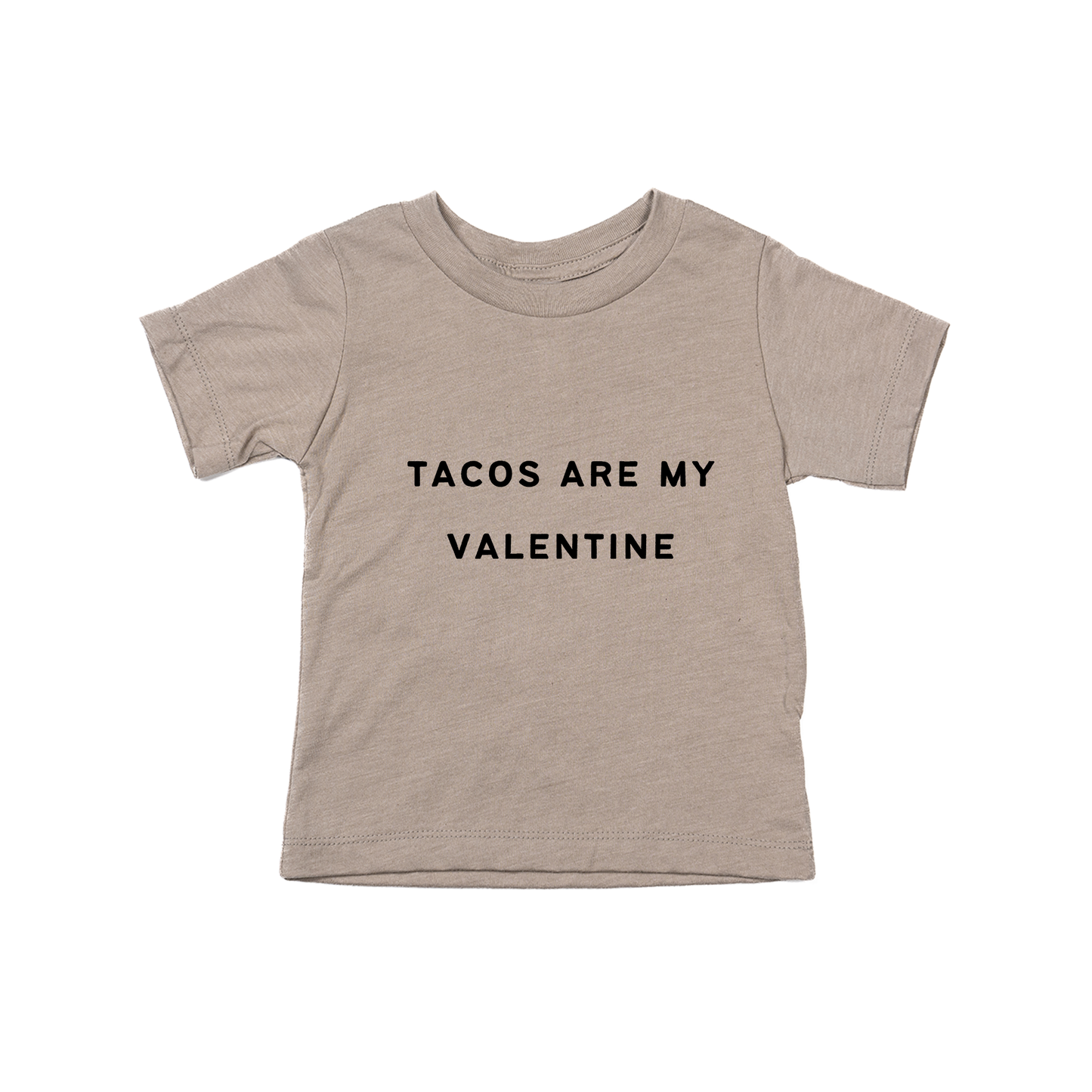 Tacos Are My Valentine (Black) - Kids Tee (Pale Moss)