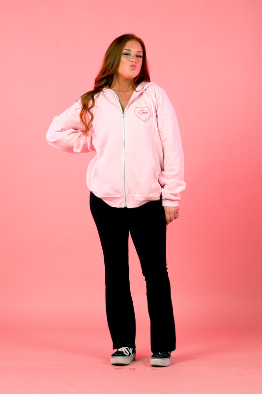 Taco Lover - Zip-up Hoodie (Pink)