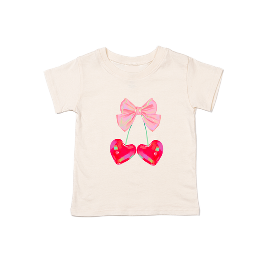 Cherry Bow - Kids Tee (Natural)
