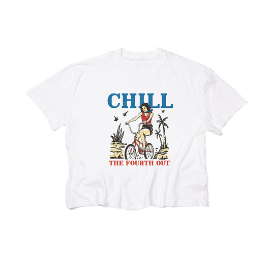 Chill the Fourth Out - Cropped Tee (White)